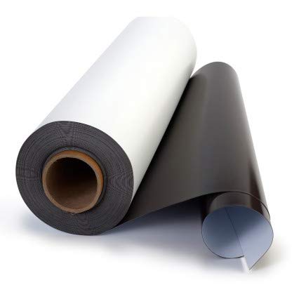 Lámina magnética blanco mate 1mm x 1m x 10m - crear imanes personalizados, adhiere a todas superficies metálicas