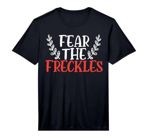 Mens Fear The Freckles Redhead Ginger Redheaded Irish Red Hair Performance T-Shirt
