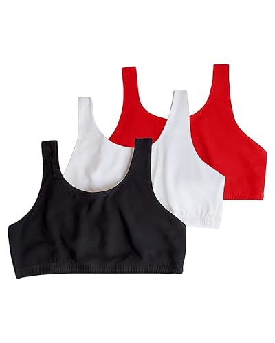 Image of Fruit of the Loom Women's Built-Up Sports Bra, (Pack of 3)