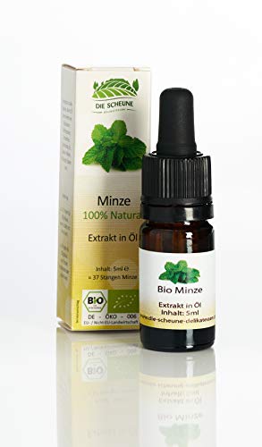 Die Scheune GmbH - Bio Minze Extrakt 100% natürich (5ml) zuckerfrei entspricht etwa 36 Stangen Minze; Bio-Kontrollstelle: DE-ÖKO-006 Cover