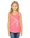 Threadrock Girls Gymnast Typography Gymnastics Word Art Youth Tank Top - Large, Hot Pink