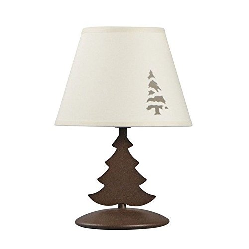 Preisvergleich Produktbild Tischlampe lackiert Metall Ecru Tanne Ausschnitt ~ Ryckaert