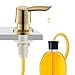 Produktbild YardMonet Seifenspender für Küchenspüle, goldfarbener Seifenspender, goldfarbener Spülbeckenseifenspender mit 101,6 cm Rohr, Seifenspender, Verlängerungsrohr-Set, gebürstetes Gold