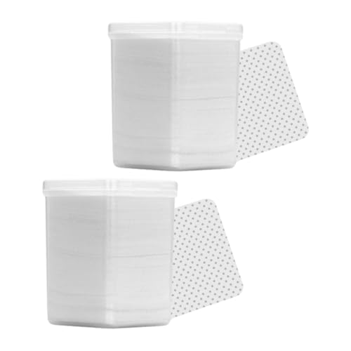 IWOWHERO 2 Boxes 400pcs Lash Glue Cleaning Pads White Long-Lasting Nail Polish Removal No Crumbs Extend Glue Life