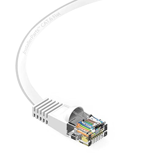 Cable Ethernet Plano CAT6 7 ft Blanco InstallerParts miniatura 1