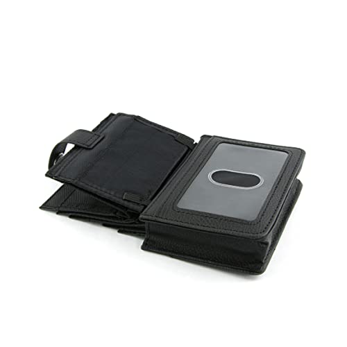 Easy Access Vertical Wallet with Expandable Pull Out Card Storage RFID Blocking in Black4