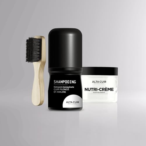 Coffret Entretien Maroquinerie – Kit Nettoyage et Protection Cuir – Nettoyant, Nourrissant et Protection – Idéal Sac, Chaussures, Canapé
