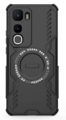 Image of ShieldTech Back Cover Case for Vivo Y400 Pro 5G | 360 Protection Mobile Phone Case Mag-Safe | Camera Protection | Vivo Y 400 Pro Back Cover /Vivo Y400 Pro 5+G - Black TPU+PC
