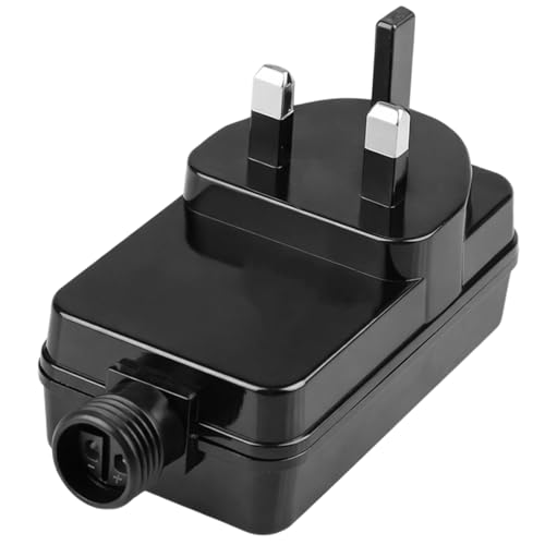 12V 2A 24W Waterproof Transformer Plug Outdoor for Garden Spike Lights Christmas & Fairy Lights Power Supply Adapter for Xmas Decorations Low Voltage LED Lighting and Seasonal Displays