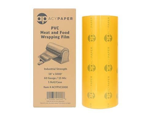 PVC Meat & Food Wrap Film, 18' x 5000 Ft, 60 Gauge, for Wrapping Machines – ACYPAPER