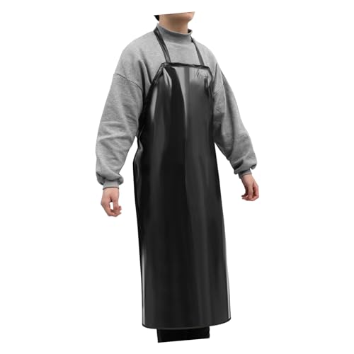 UTHCLO Safety Work Apron Industrial Pvc Waterproof Oil-proof for Kitchen Cleaning Carpentry