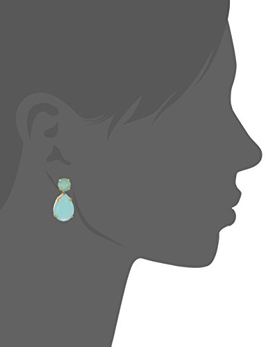 Sorrelli Teardrop Accent Earrings, Bright Gold-Tone Finish, Pacific Opal #TOP1