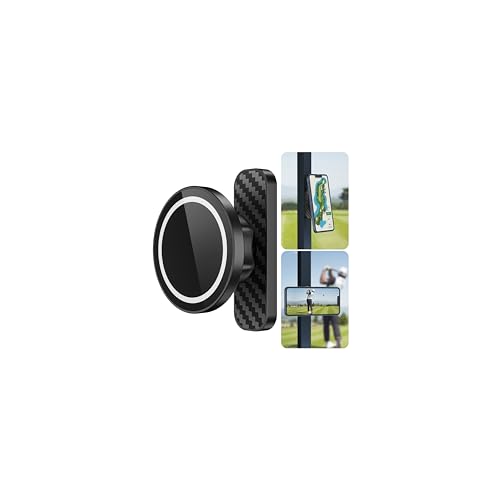 Aisika Magnetic Golf Cart Phone Holder Black Carbon