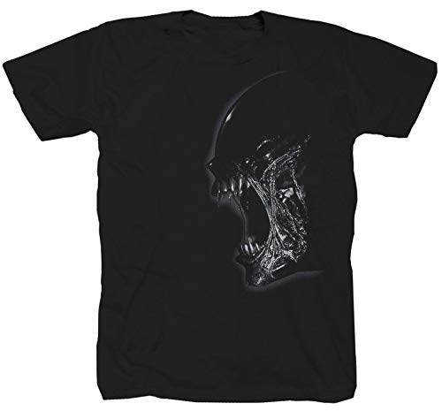 Alien Horror Halloween Splatter Science Fiction Braindead Evil Dead Slasher Starship schwarz T-Shirt Shirt XL