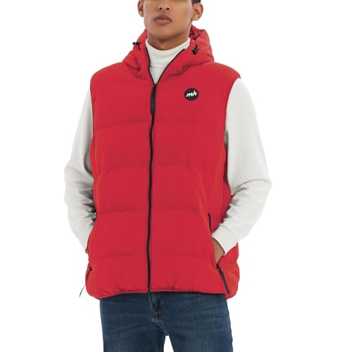 Image of MADHERO Men's Puffer Vest with Hood Water-Resistant Puffy Vests Outerwear Sleeveless Jacket