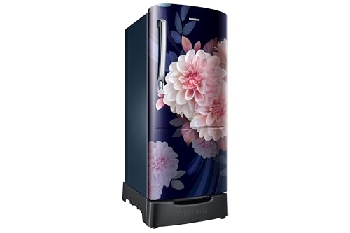 Image of Samsung 183 L, 5 Star, Digital Inverter, Direct-Cool Single Door Refrigerator (RR20F2825BB /NL, Begonia Blue, Base Stand Drawer)
