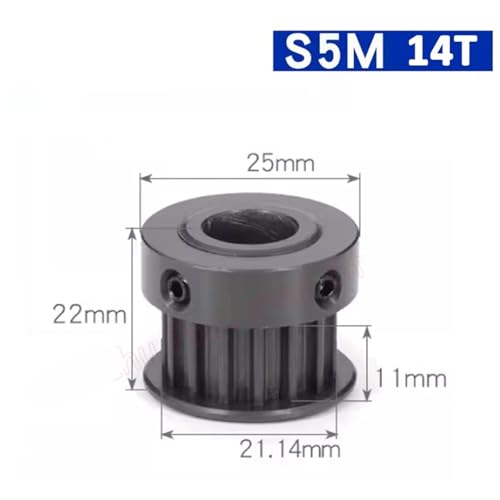 Poulie de distribution S5M roue synchrone type K en aluminium de précision - 4