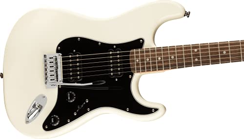 Image of Fender Squier Affinity Series Stratocaster Electric Guitar, Olympic White, Laurel Fingerboard