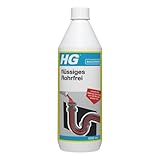 HG flüssiges Rohrfrei 1L, entfernt effektiv Verstopfungen und reinigt verstopfte Abflüsse schnell, für verstopfte Abflussrohre in Waschbecken, Toiletten oder Duschabflüssen - 139100105