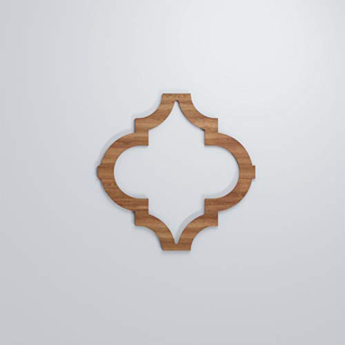 Image of 11 3 /8 inchW X 11 3 /8 inchH Small Marrakesh Decorative Fretwork Wood Wall Panels, Walnut