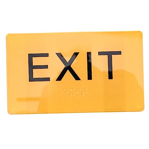 FOMIYES 3 Piezas signo braille señales de advertencia signos aire Carteles con braille para personas con discapacidad visual Carteles de indicación en braille Señ de salida