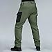 FQZWONG Men's Construction Work Utility Pants Relaxed Fit Stretch Flex Cordura Double Knee Reinforcement Carpenter Cargo（Green,Small