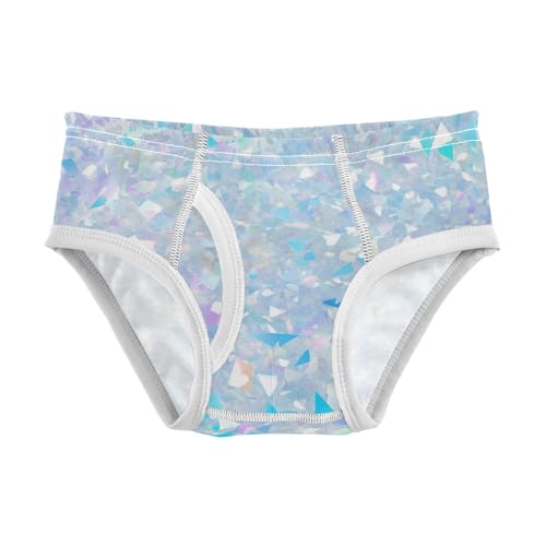 KLL Sliver Glitter Texture Silver Sparkle Baby Boys Comfort Underwear Briefs Cute Children Undies