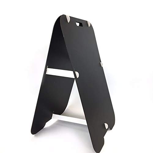 Pizarra caballete. Pizarra negra doble cara apta para tizas y rotuladores efecto tiza. 80x50 cm. Ideal para bar, restaurante, hostelería, infantil, habitación niños, decoración, publicitaria. (BLANCO) Cover
