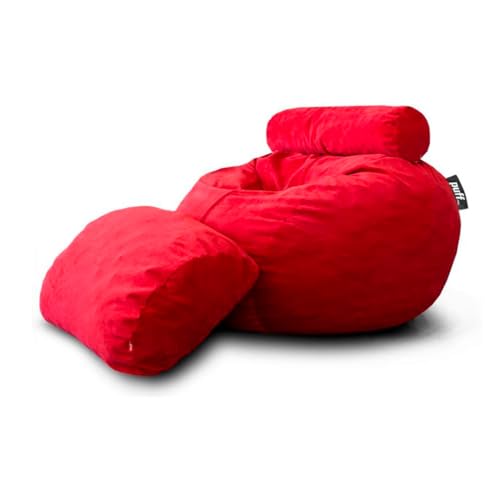La Mejor Selección de Pufs Top 5. 41 Puff - Sillón 2 en 1 con Cama Matrimonial con Cojín y Taburete para Adultos Relleno de Hule Espuma (Puff: 100x50 cm, Cama:140x180 cm) Cómodo y Resistente Acabado en Tela Tipo...