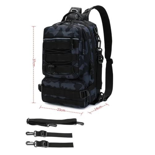 Sac de rangement matériel de pêche pour homme avec support de canne