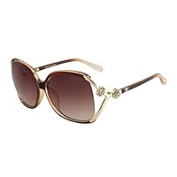 ROZIOR® Brown Women Sunglass with UV Protection Brown Lens with Brown Frame , MODEL: RSU9825C1