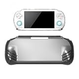 Protective Case Compatible with Anbernic RG VITA Handheld Console, Shockproof Anti-Scratch Cover with Ergonomic Grip (Transparent Black)