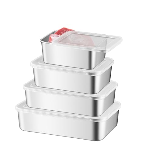 WakiHong Recipientes de Acero Inoxidable con Tapas