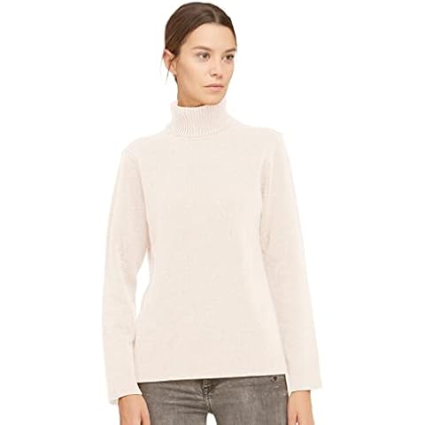 BRUNELLA GORI Polo-Neck Jumper - for Women, Autumn/Winter - 100% Pure New Wool - 100% Made in Italy - Cream-White, L Cover
