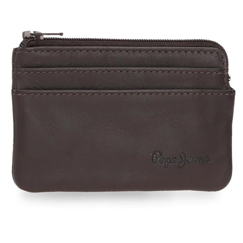 Pepe Jeans Luton Monedero con Tarjetero de Talla Única en Color Marrón Masculino