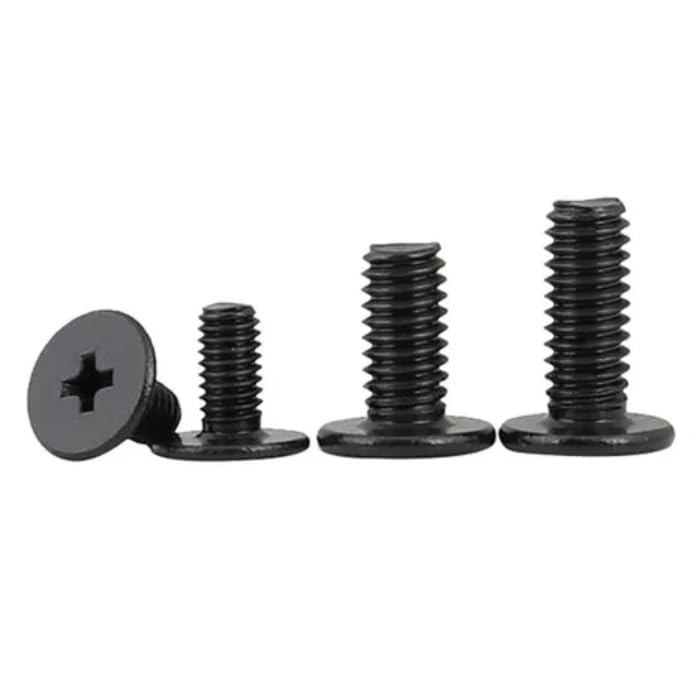 Majasavi M1.6 Phillips Cross Flathead Black Micro Screw - 25 pcs pack (L: 3mm)-image-36