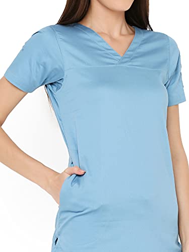 Image of Associated Uniforms Womens Cotton Slim Fit Scrub Suit with Lycra /Spandex /Stretch feel (LYCO)