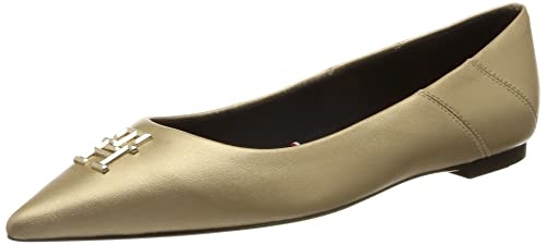 Tommy Hilfiger Damen Ballerinas Pointy Chic Ballerina Gold Elegant, Gold,...