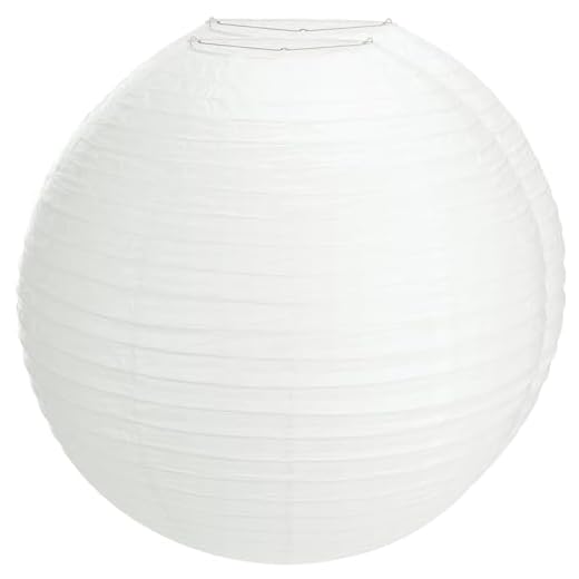 2 Pcs Chinese Paper Lantern 24"Jumbo Round Lantern Lamp Japanese Hanging Ball Lantern for Bridal Shower Decoration Anniversary Birthday Classroom Ceiling Wedding Party Supply, Easy to Assemble (White)