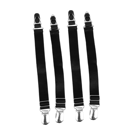 Abaodam 2 Paar Verstellbare Metall Entenschnabel klammern Strapshalter für Damen Langlebige Schwarze Garters Clips gegen Verrutschen Praktische Aufbewahrungslösung für Strümpfe und Kleine