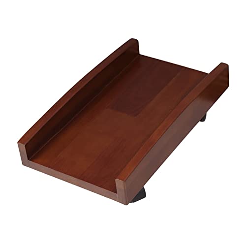 Soporte para CPU de Madera Maciza de Caucho para Computadora de Escritorio Base y Rack Pequeño miniatura 1