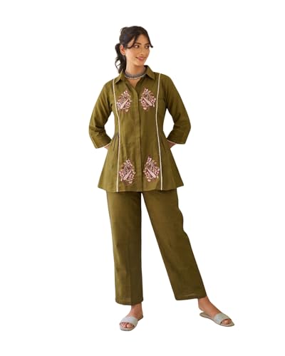 Image of TOPLOT Kurta Sets for Woman with Embroidery Work || Co ord Set for Women Stylish (5246)
