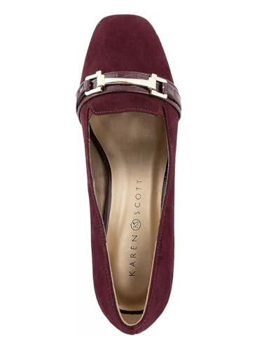 Karen Scott Womens Penzey Faux Suede Square Toe Pumps4