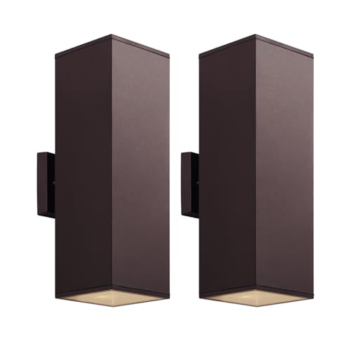 Image of mirrea 18 inch Modern Outdoor Porch Light, 2 Lights, Oil Rubbed Bronze, 2 Pack