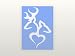 Browning Deer Head Heart Logo Style #2(Decal will come in WHITE)