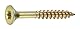 Connex Universalschrauben 5,0 x 40 mm - 1 kg Großpack - Senkkopf - TX-Antrieb - Teilgewinde - Gelb verzinkt / Schrauben-Set / Schrauben im Beutel / KL3215040