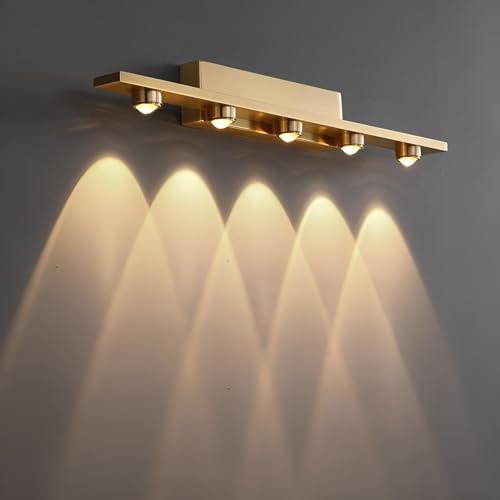 Image of FILLISKA LED Mirror /Picture /Vanity Light with Warmwhite Light and Luxurious Gold Finish (Luxurious Gold-8672)(2 Year Warranty)