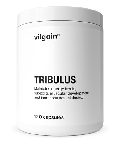 Vilgain Tribulus Terrestris – Hochdosierter Extrakt mit 40% Protodioscin & 90% Saponinen, vegan, für Energie, Vitalität, Regeneration & Wohlbefinden, laborgeprüft, ideal für Sportler & aktive Menschen