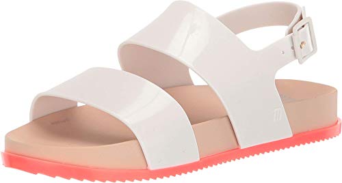 mini melissa Girl's Mel Cosmic Sandal (Little Kid) White/Orange 3 Little Kid M