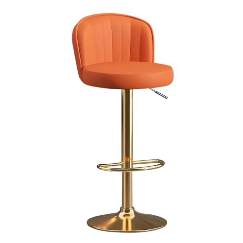 Tabourets de bar en cuir avec pieds dorés pour un intérieur chic